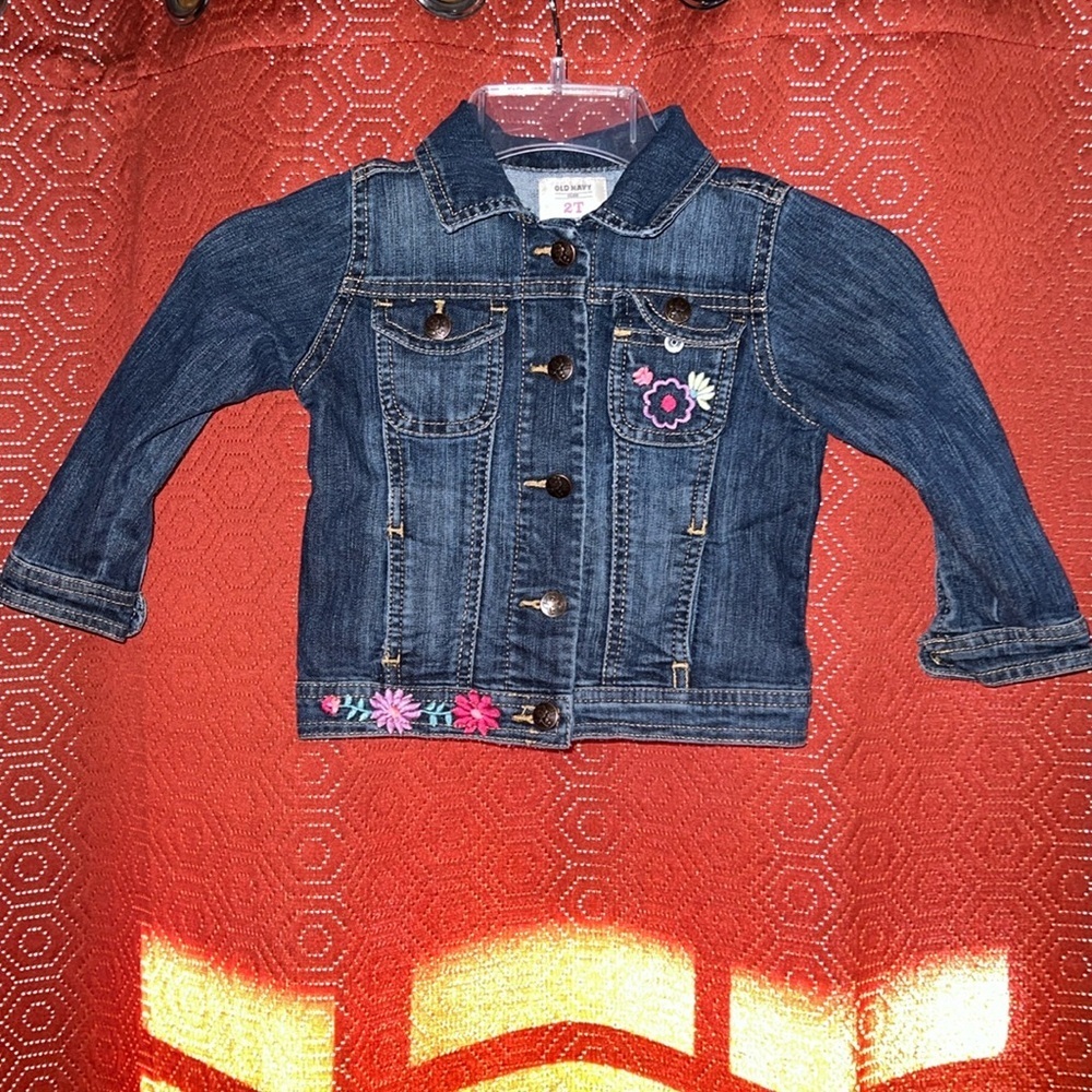 Old Navy Embroidered Jean Jacket 2T